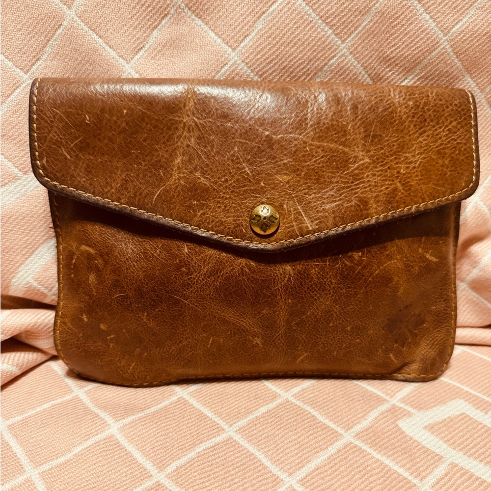 Patricia Nash Brown Leather Clutch